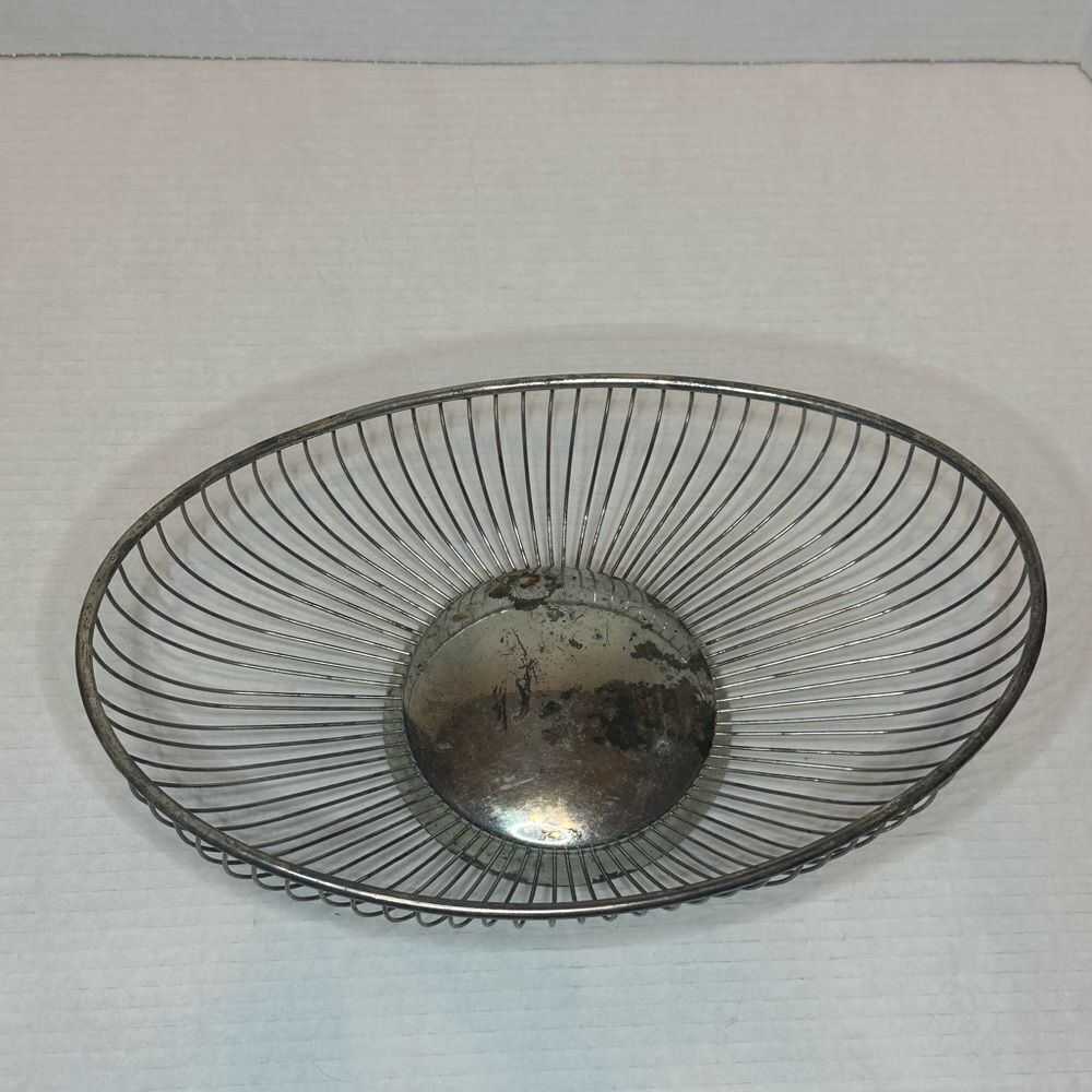 Raining silver plated basket bowl